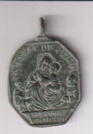 Nuestra Señora de Itria. EXe: Sub. Tuum, Praesidiv. AE 31 R/ Cáliz. Siglo XVII-XVIII. RARISIMA