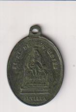 San FErnando Rey de España. Medalla (AE 23 mms.) Na. Sa. de los Reyes. Sevilla. Siglo XIX