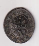 San Benito y Cruz. Medalla (AE 25 mms,) R/ Cruz de San Benito. Siglo XVII-XVIII