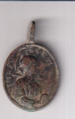 San Oroncio de Lecce. Medalla (AE 23 mms.) R/ Santa Irene. Siglo XVII. RARA