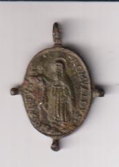 San Romualdo. Medalla (AE 24 mms.) R/S. Benedict. Ora Pron. Siglo XVII-XVII. Muy Rara