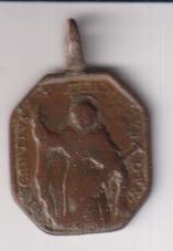 San Vicente Ferrer. Medalla (AE 25 mms.) R/San Cristóbal. Siglo XVII-XVIII