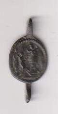 Escena Bíblica. Medalla de Rosario Servita. (AE 17 mms.) R/Dolorosa. Siglo XVIII