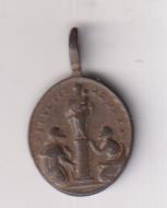 N. S. del Pilar de Zara. Medalla (AE 19 mms.) R/San Francisco de paula. Siglo XVII-XVIII