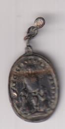 Alabado sea el Santísimo Sacramento. Medalla (AE 23 mms.) R/Inmaculada. Siglo XVIII