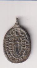 Alabado Sea El Ss. Exergo Roma. Medalla (AE 21 mms.) R/Inmaculada Ley. en Español. Siglo XVIII
