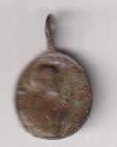 Virgen del Pilar. Medalla (AE 17 mms.) R/Santa Bárbara. Siglo XVII-XVIII