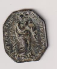 san gregorio. medalla (AE  29 mms.) R/ Inmaculada. Siglo XVIII. MUY ESCASA