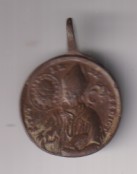 Pater Benedict. Medalla (AE 27 mms.) R/N S de Montserrat. Siglo XVII-XVIII