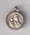 Virgen del Carmen. (metal blanco plateado 17 mm.) R/Corazón de Jesús