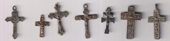 Lote de 7 Cruces (AE 36 a 25 Mm,) Siglos XVIII-XIX.