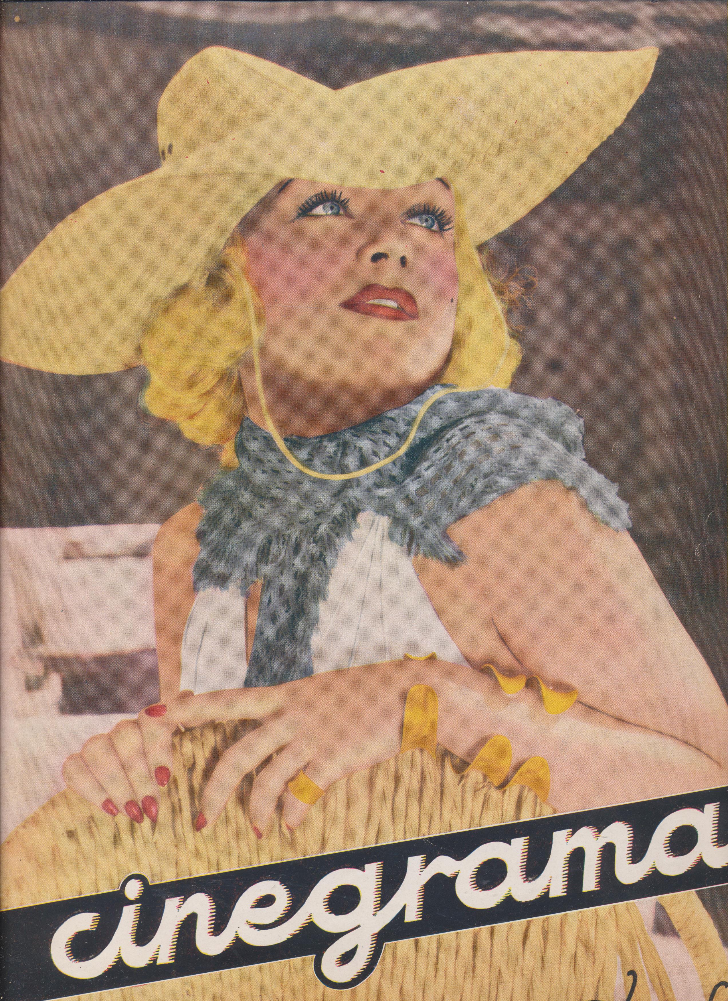 Cinegramas nº 10. Noviembre de 1934. Carole Lombard en portada y Gary Cooper en contraportada