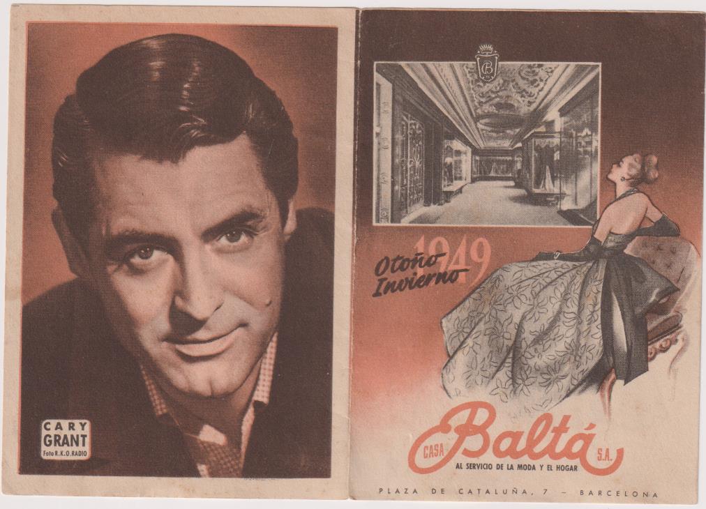 Baltá. Otoño Invierno 1949 (12x8,5) Doble hoja. Con Cary Grant en contraportada