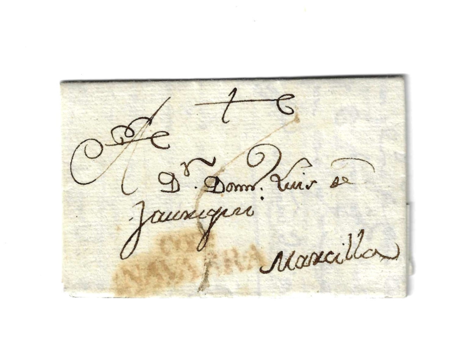 Carta de Corella a Marcilla del 5 Ene. 1822. con Marca 5 R. y porteo 5 N.