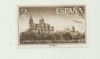 Edifil 1128. Universidad de Salamanca. Nuevo con goma. Sin señal de fija sellos