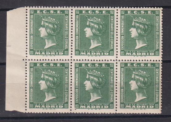 Viñetas. Centenario del Sello Español. E. C. S. E. 1950 **
