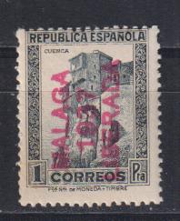 Guerra Civil. Edifil 673. Málaga Liberada 1937. Nuevo con goma