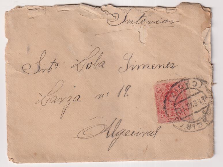 Carta de Algeciras a Algeciras del 11 ene. 1916