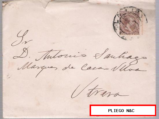 Carta de Sevilla a Utrera. De junio de 1895. Franqueado con sello 219