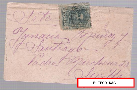 Carta de Galaroza a Sevilla. De 1925. Franqueado con sello 315