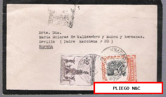 Carta de Popayán a Sevilla. De 1957