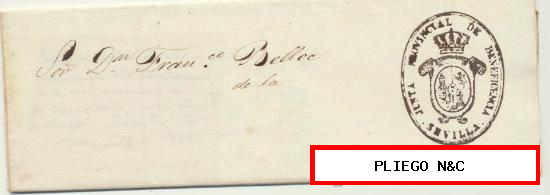 Carta de Sevilla a Don Francisco Belloc (El Escorial?) De 7 de Abril de 1856