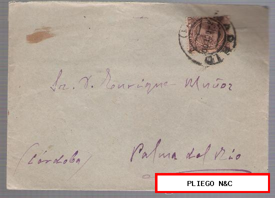 Carta de Madrid a Córdoba. De 8 de Octubre de 1900. Franqueado con sello 219