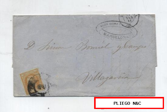 Carta de Barcelona a Villagarcía de 23 Febrero 1861