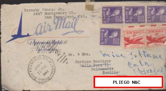 Carta de San Francisco a Mina Sultana (Cala) Del 4 Sep. 1948