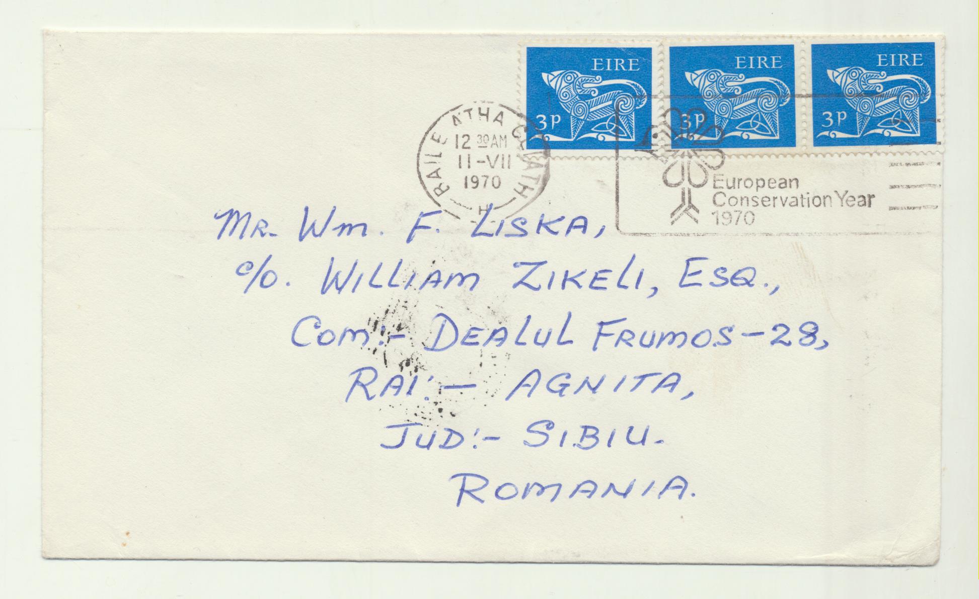Carta de Dublín a Rumanía. Del 11-7-70