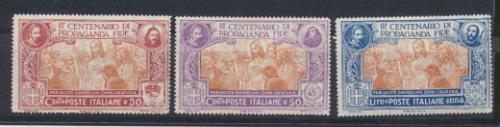Italia 1923. III Centenario de la Congregación Propaganda Fide S. 132-34 *