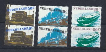 1980 Holanda. Transportes Yvert 1135-37 **