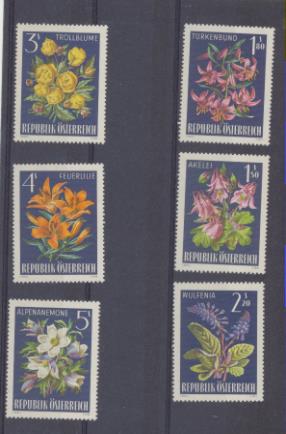 1966. Austria Flora Yvert 1044-49 **