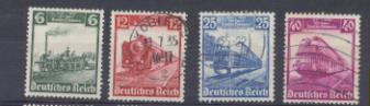 Alemania III Reich Año 1935. Yvert 539-42. Usados sin señal de fija sellos