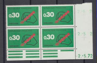 Francia 1972. Código Postal. Bloque de cuatro Yvert 1719 **