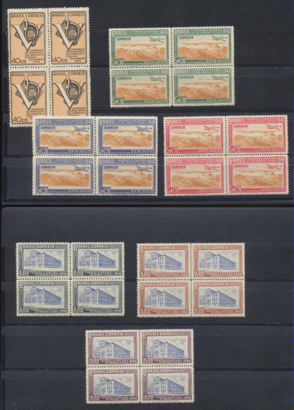 Brasil 1946. V congreso de la Unión Postal de las Américas y España. Yvert 442-48 **