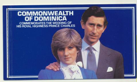Dominica. Carnet de lujo de la Boda del Príncipe Carlos y Lady Diana. Con bloque de sellos **
