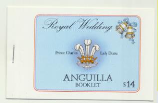 Anguilla. Boda del Príncipe Carlos con lady Diana. Carnet con bloques de sellos **
