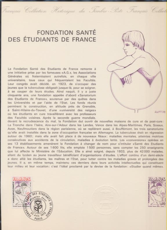 Colección Histórica del Sello Francés. 18 y 19 1975 Matasellos Primer día