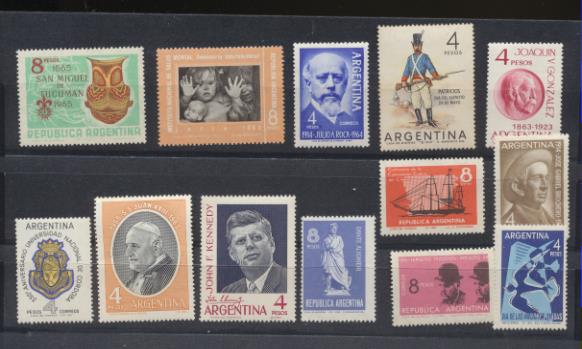 Argentina 1964-65. 13 Sellos **