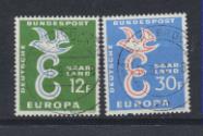 Alemania. Serie Europa 1958. Yvert 164-65. Usados