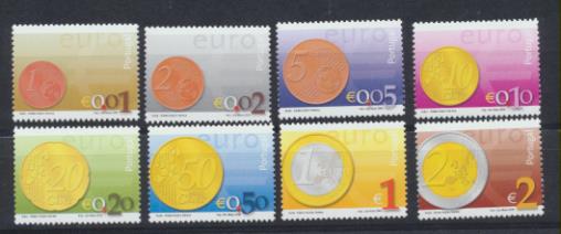Portugal 2002. Moneda Única. 2540-47 **