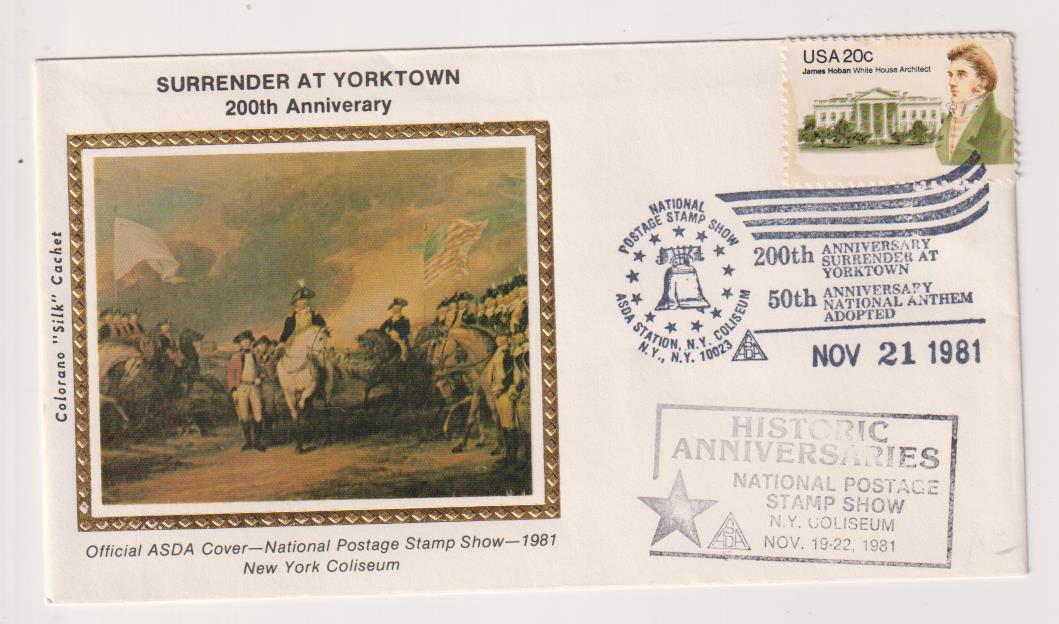 U.S.A. Surrender at Yorktown 200 Anniversary. First Day of Issue 21 Nov. 1981