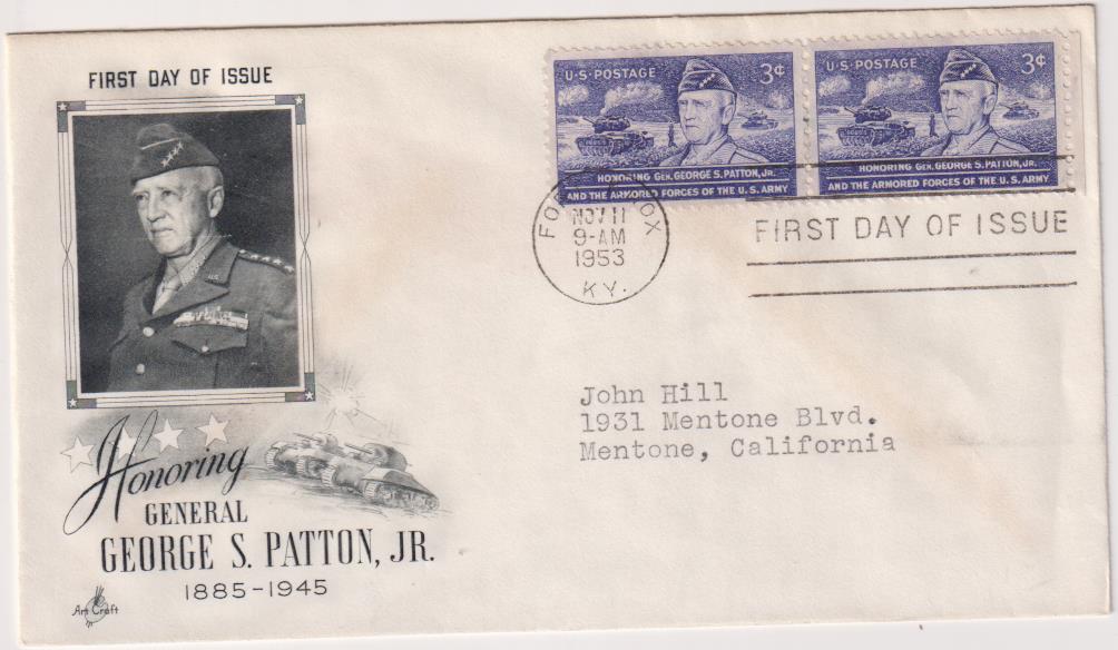 U.S.A. Honoring General George S. p0atton, Jr. First Day of Issue Nov. 11-1953