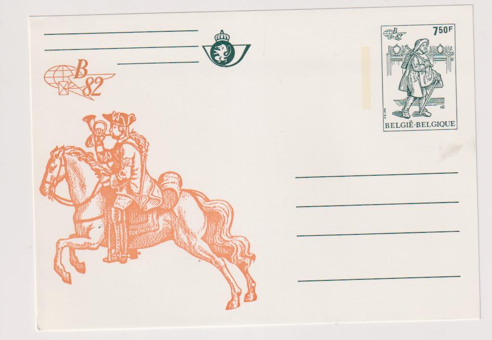 Bélgica. Tarjeta Entero Postal 1982