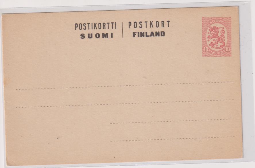 Finlandia. Tarjeta Entero Postal. SIN USAR