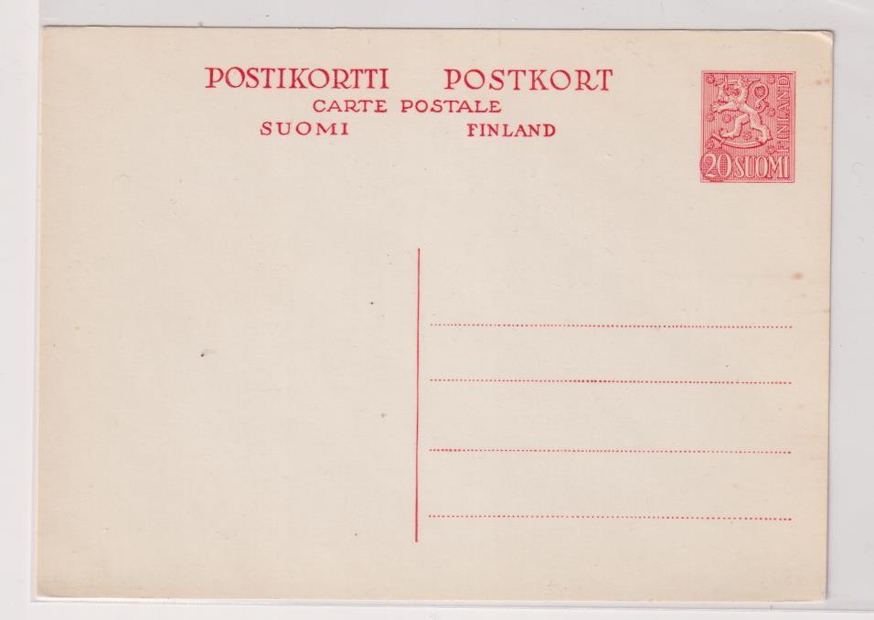 Finlandia. Tarjeta Entero Postal. SIN USAR