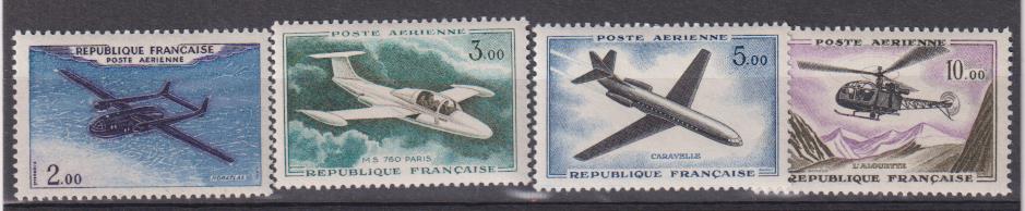 1960-64. Francia Aéreos nº 38-41 **