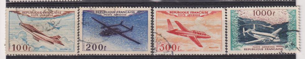 1954. Francia Aéreo nº 30-33. Usados