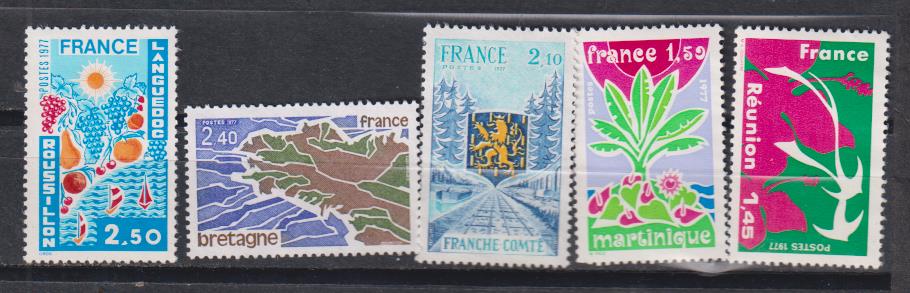 1977. Francia. 4 Sellos*